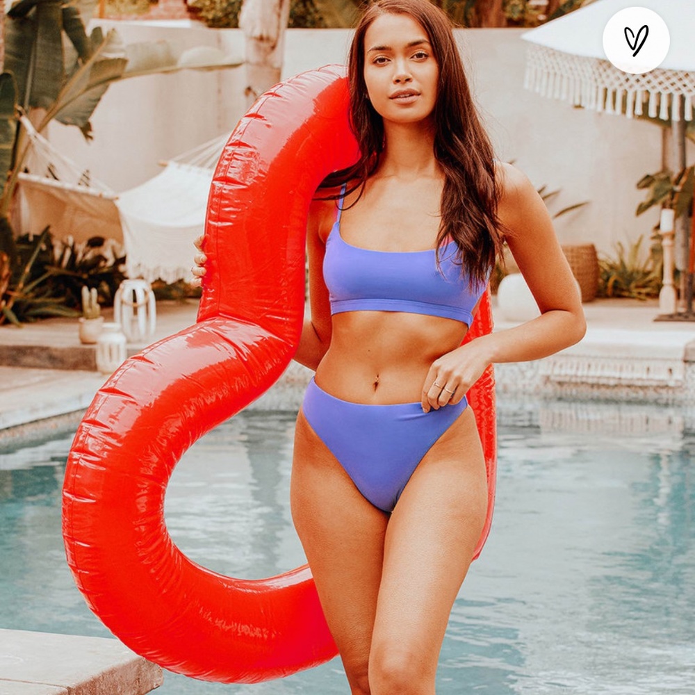 Ocean Adventure Periwinkle Blue Tie- Back Bikini Top